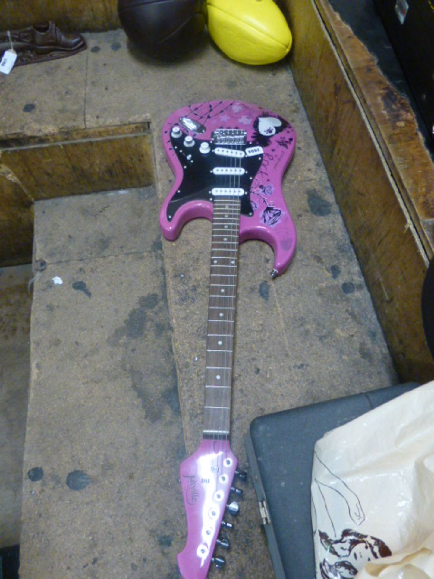 Jaxville pink electric guitar