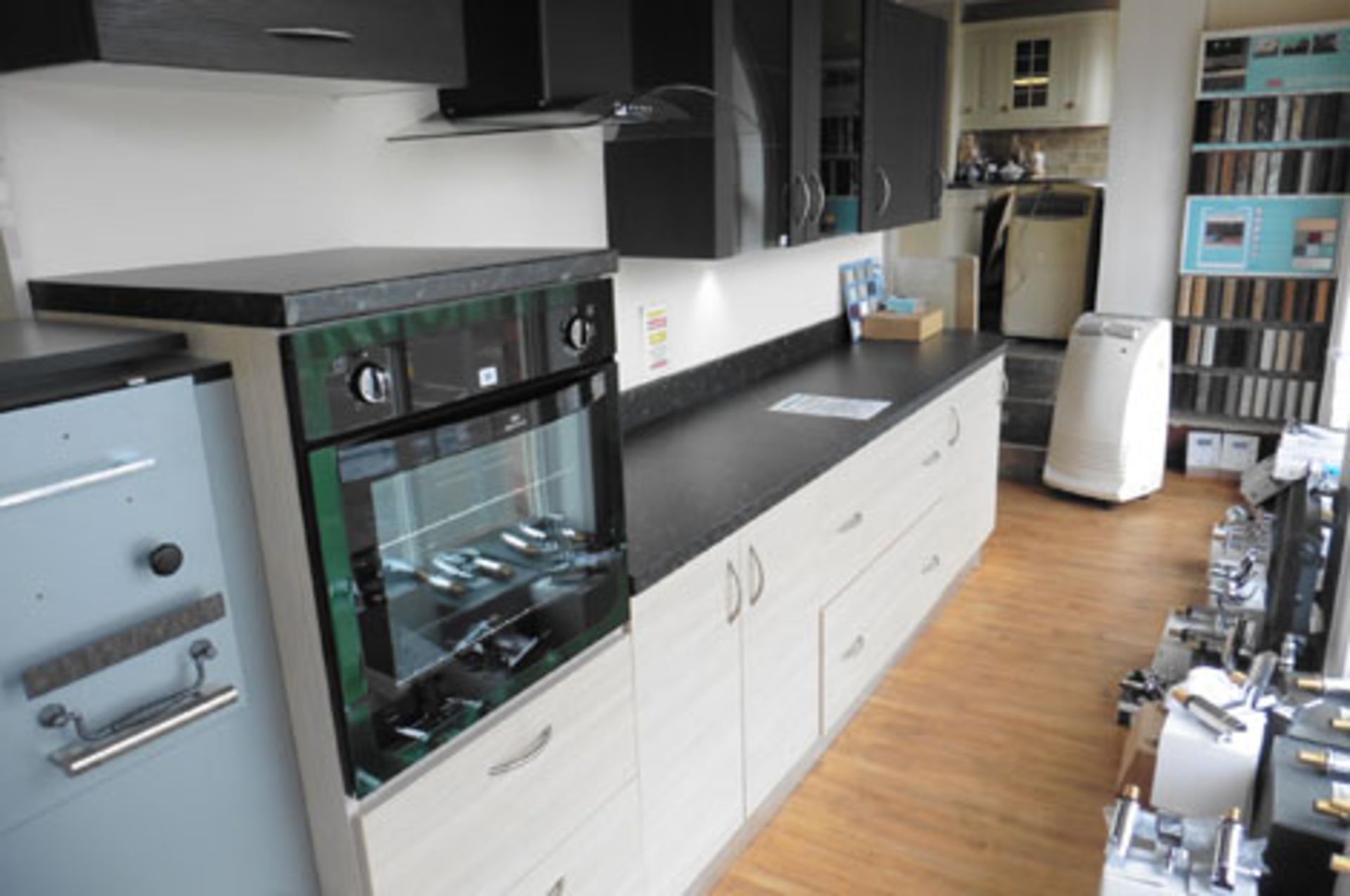 2 tone wood effect kitchen display with soft closer drawers and slate effect work top (not including - Image 2 of 6