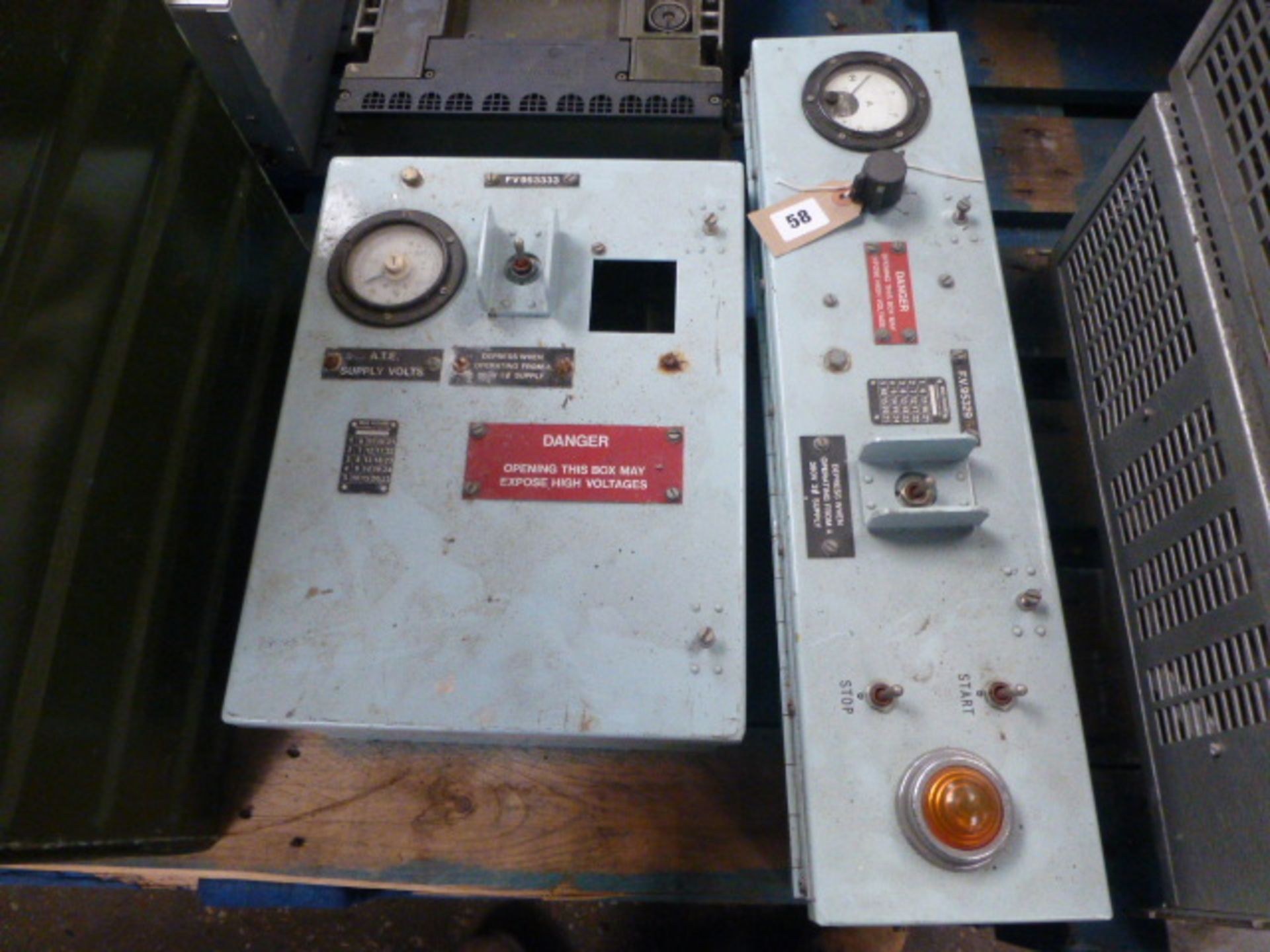 Exmod armoured vehicle voltage and current control panel