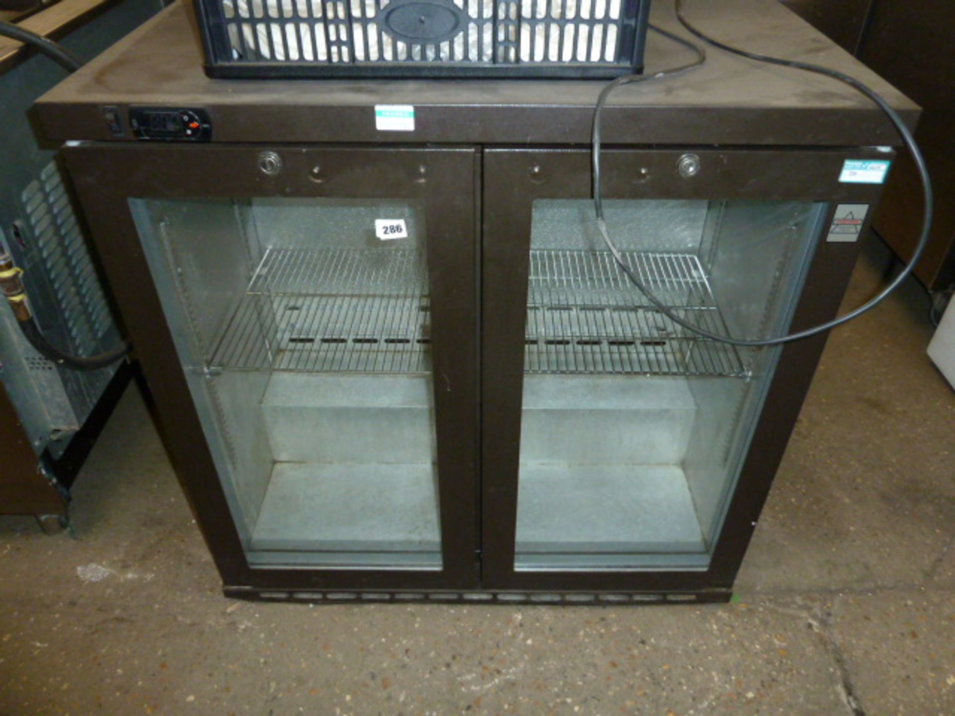 (377) 90cm Osborne under counter 2 door display fridge