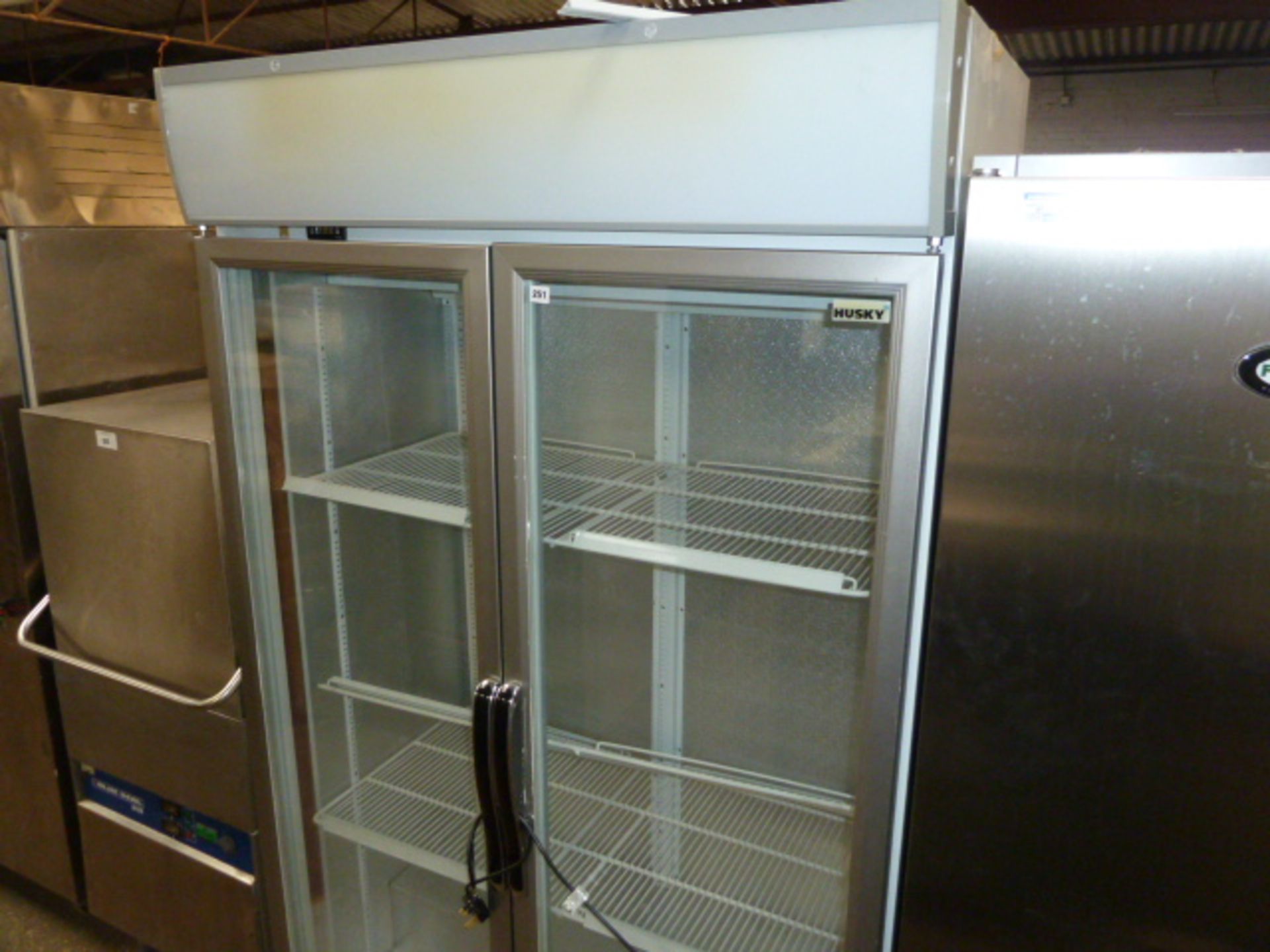 (22) 120cm Husky 2 door display fridge