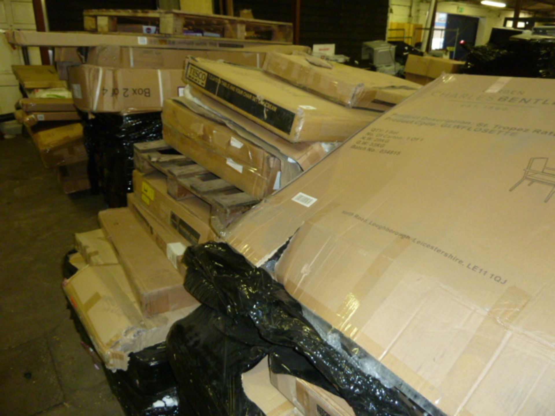 9 pallets of returned flat pack furniture