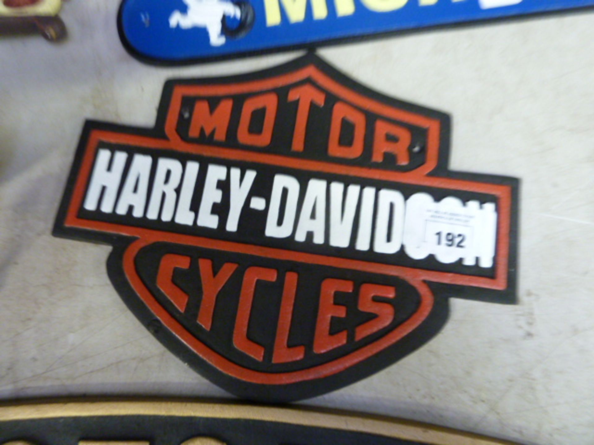 Harley Davidson motorbike sign (120)