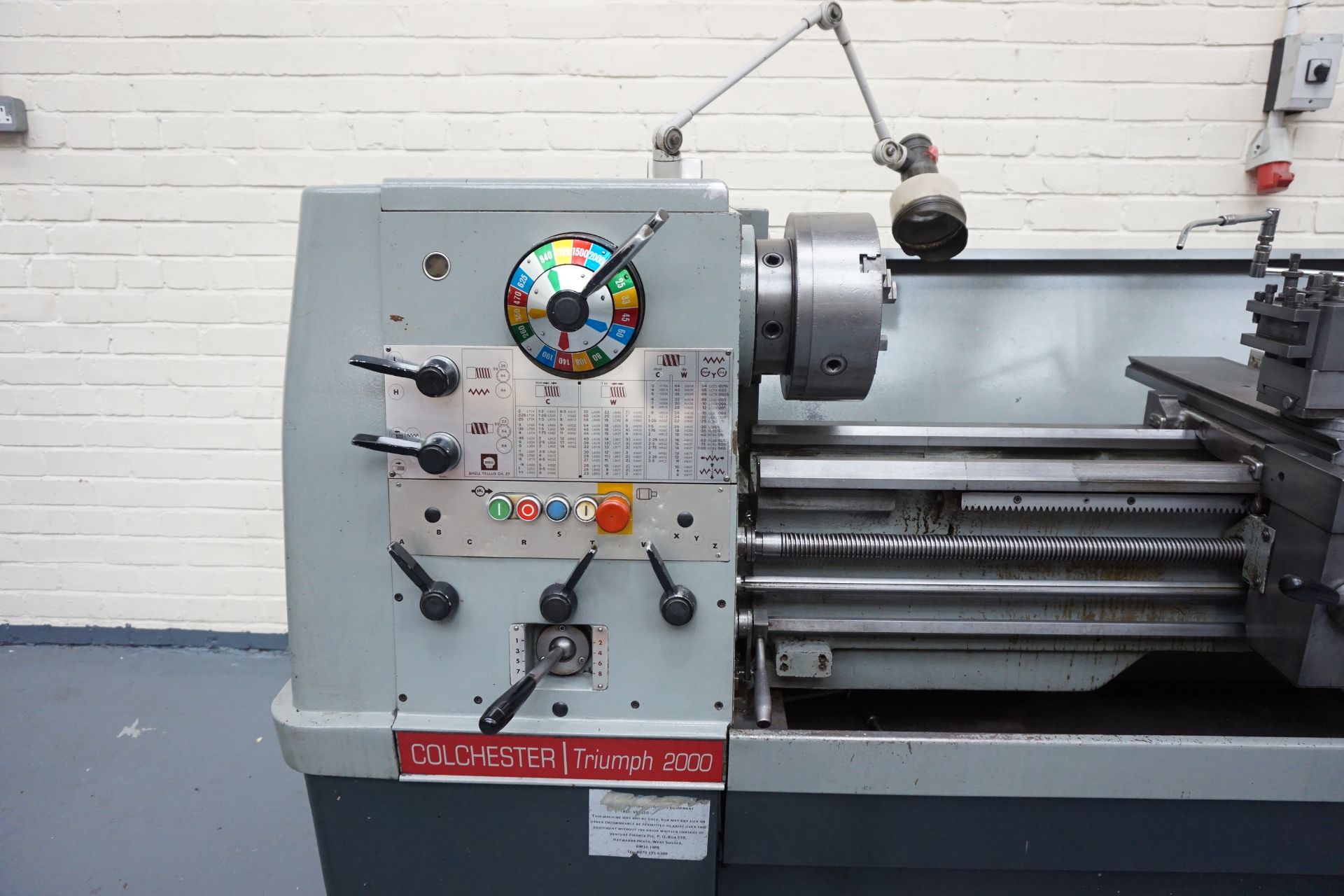 A Colchester Triumph 2000 Gap Bed Centre Lathe; Sw - Image 3 of 9