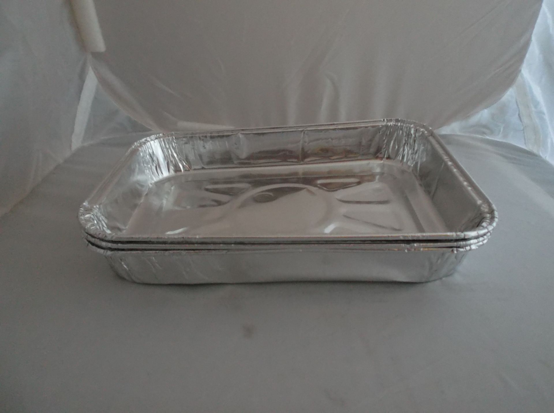 70 X BX SILVER TIN FOIL ALIMNIUM 7"X4.5"X1" TRAYS - Bild 2 aus 2