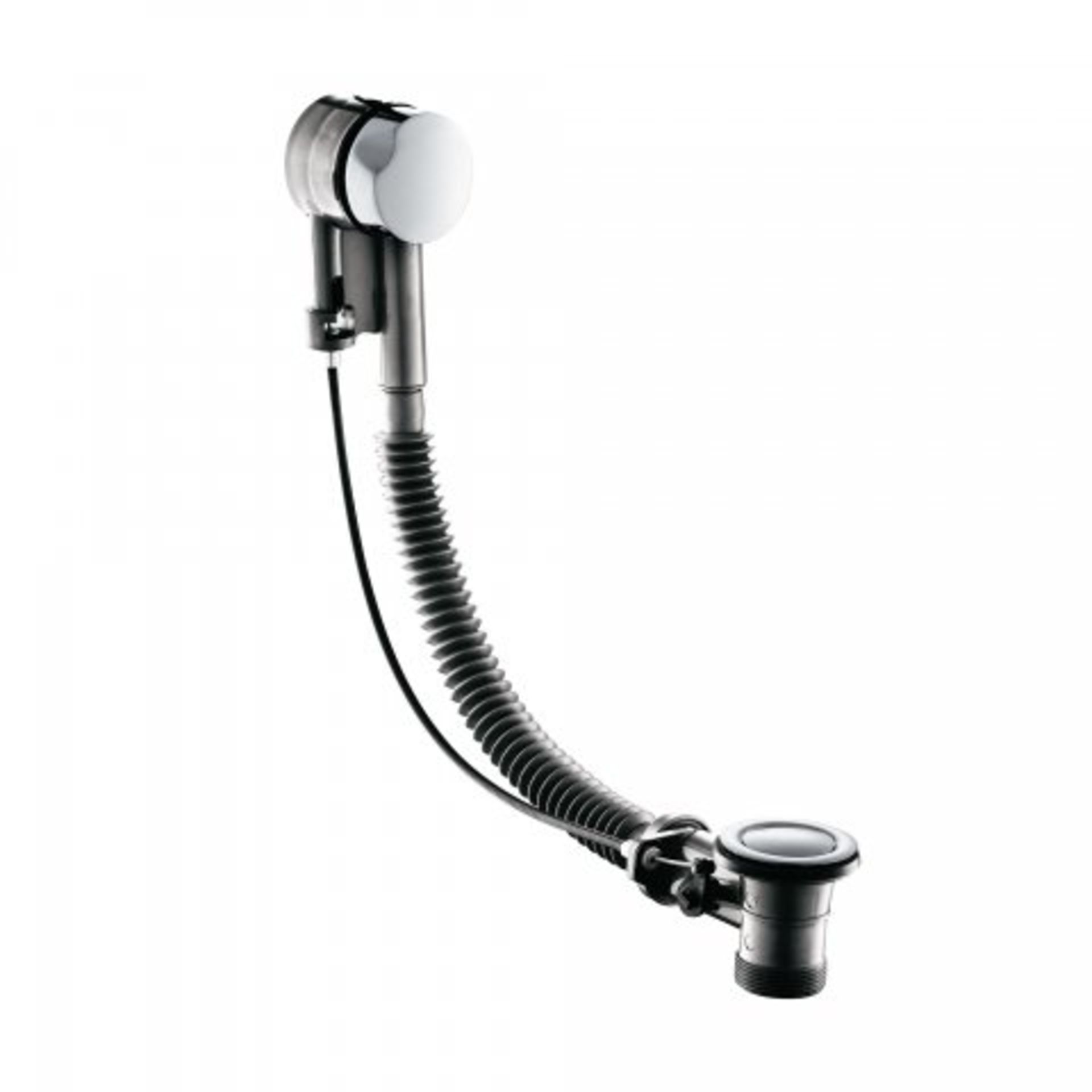 (A552) Bath Pop Up Waste - Overflow This bath pop-up waste overflow features a durable flex pipe and