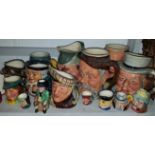 Tray of 15 Character & Toby Jugs various sizes