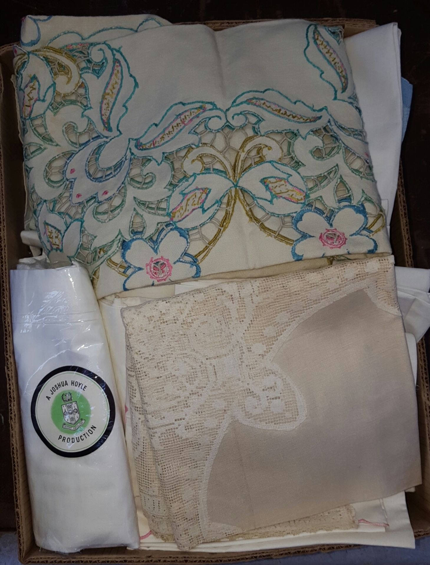 Box of Linen & Fabrics includes Irish Linen ***reserve reduced***