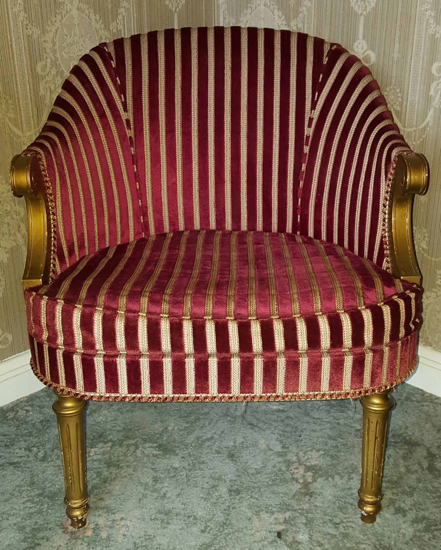 Ornate Retro Vintage Bedroom Chair