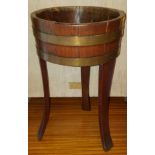 Vintage Wooden Plant Stand or Ice Bucket Stand