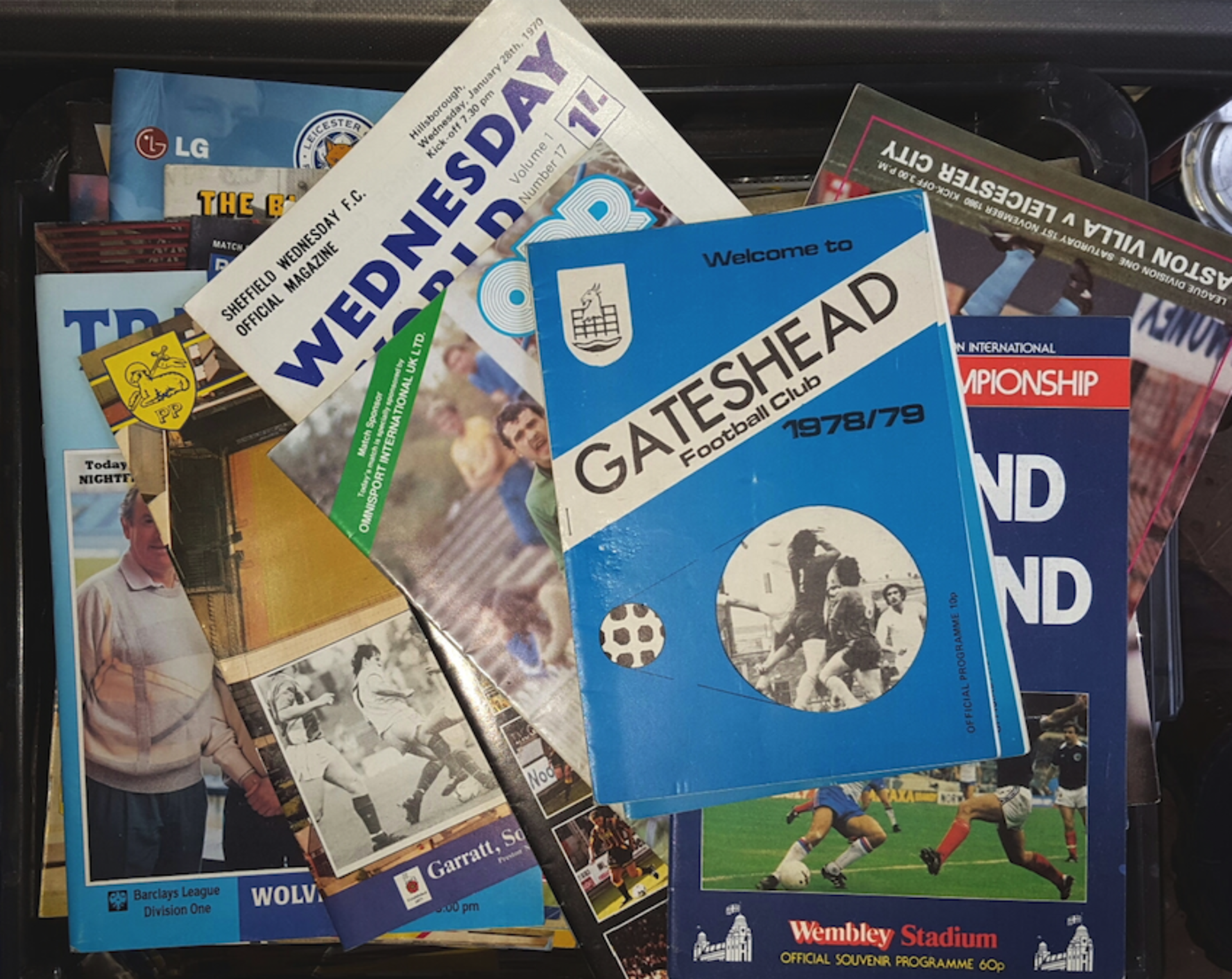 Box Containing 400 Football Programmes