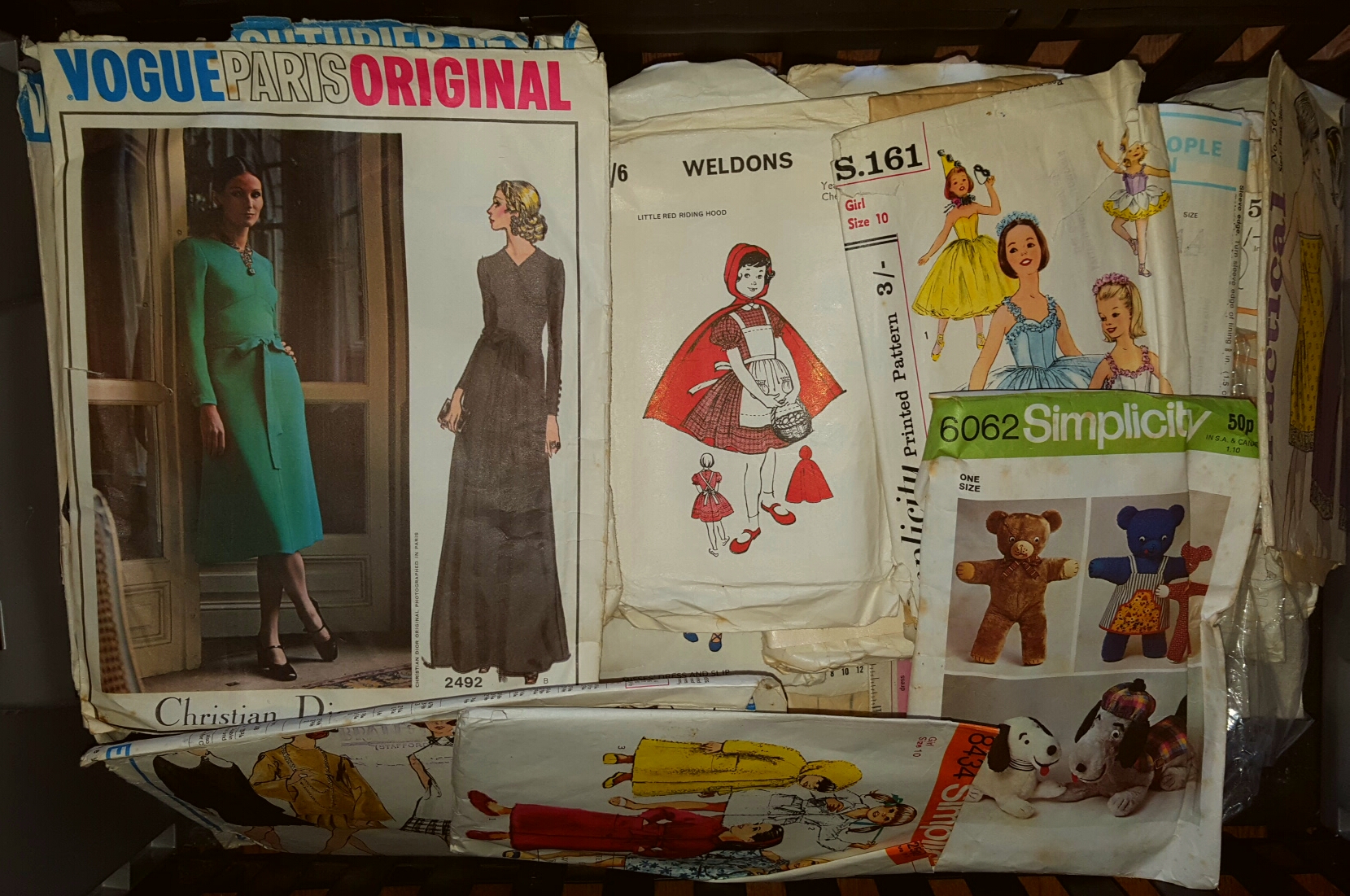 Box of Vintage/Retro sewing pattern ***reserve reduced***