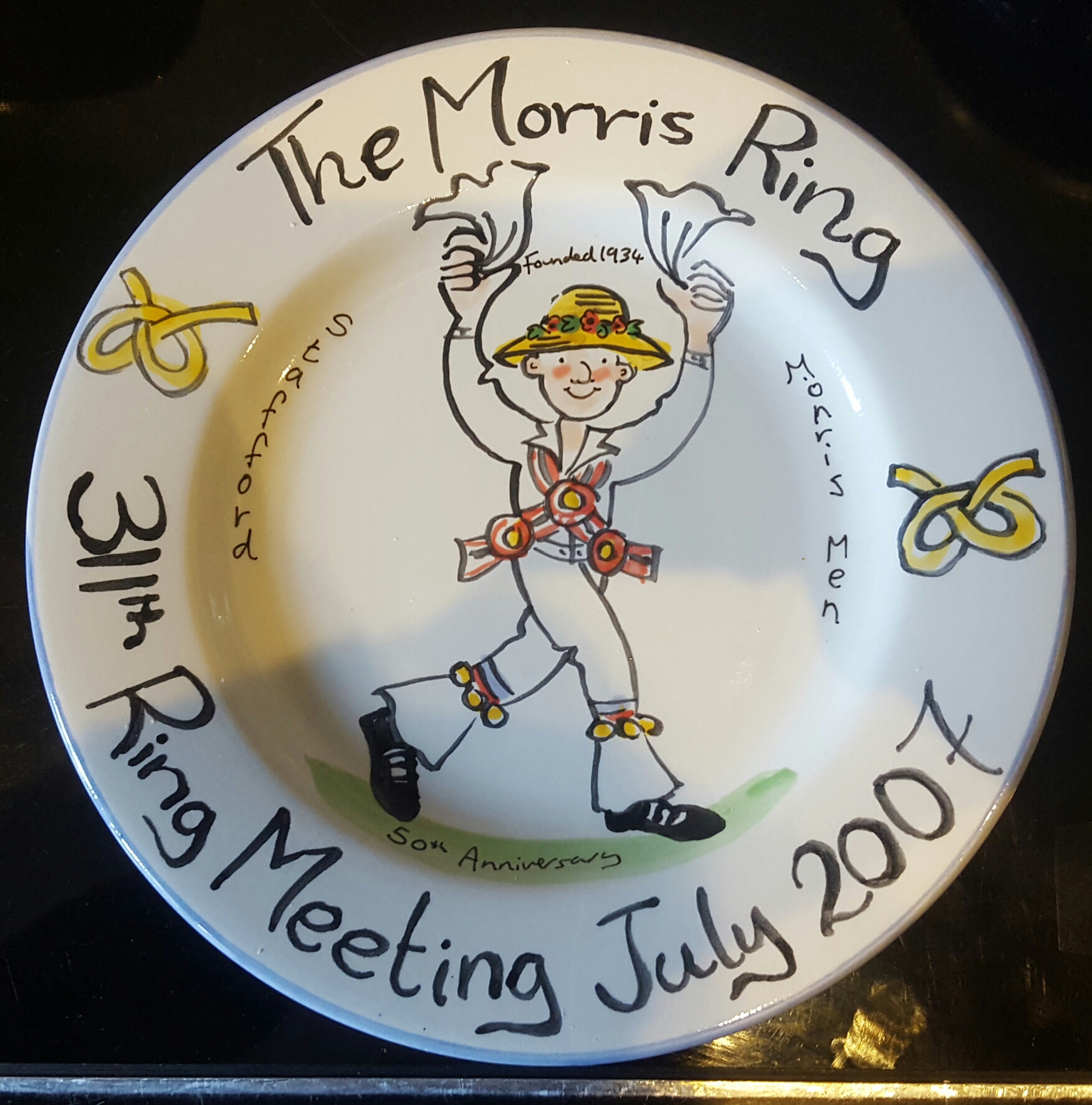 2 Morris Dancers Collectors Plates - Image 2 of 2