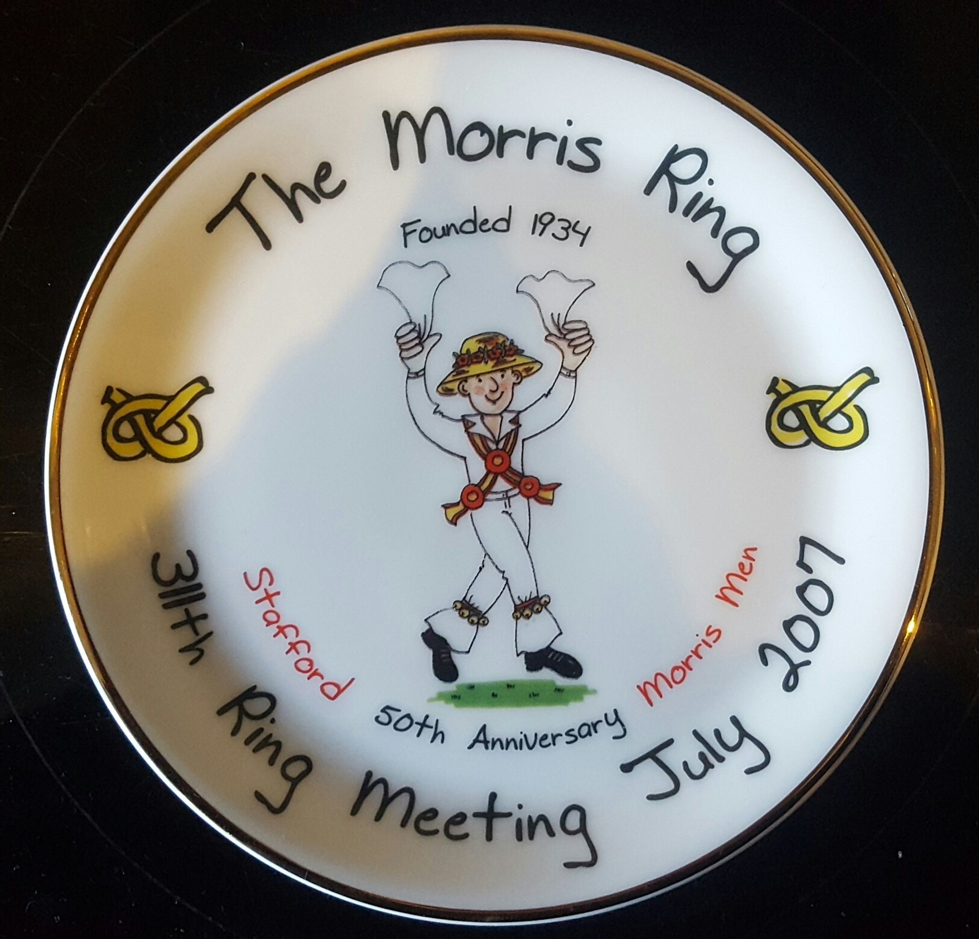 2 Morris Dancers Collectors Plates