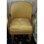 Vintage Lloyd Loom Chairs & Basket