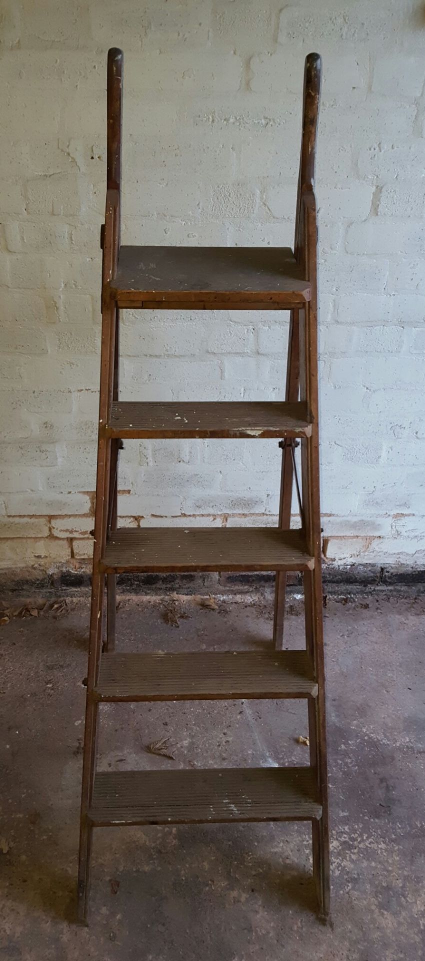 Vintage Wooden Step Ladder 4 Steps