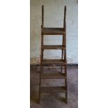 Vintage Wooden Step Ladder 4 Steps