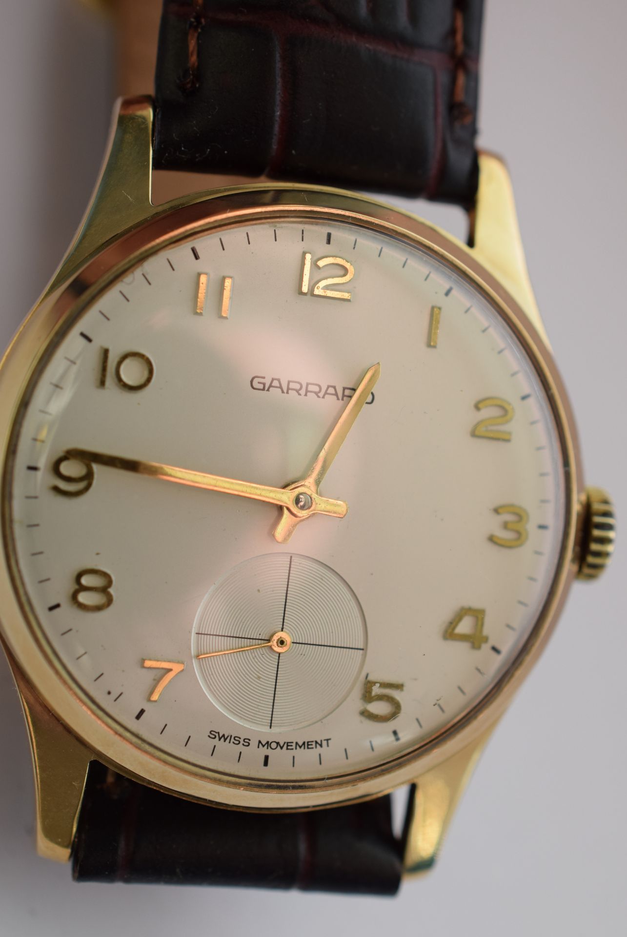 9ct Solid Gold Garrard Gentleman's Manual Wind Watch - Image 3 of 7
