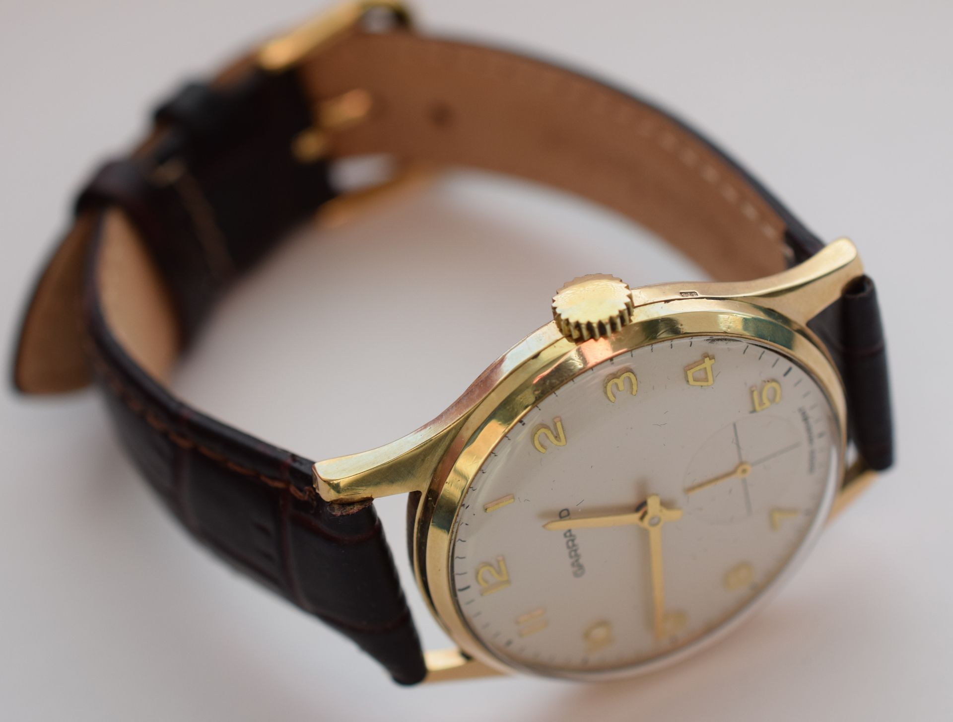 9ct Solid Gold Garrard Gentleman's Manual Wind Watch - Image 6 of 7