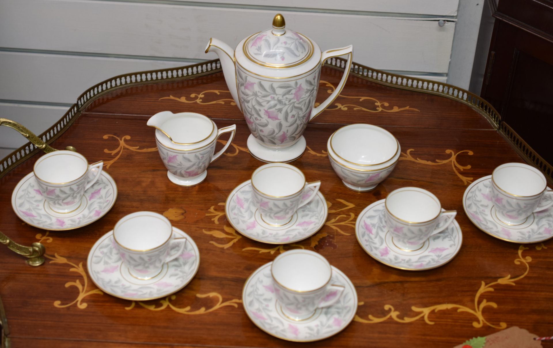 Minton Art Deco Coffee Set Hand Painted c1920's