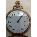 Unusual Valmor Gold Plated Pocket Watch With Hebrew Numerals