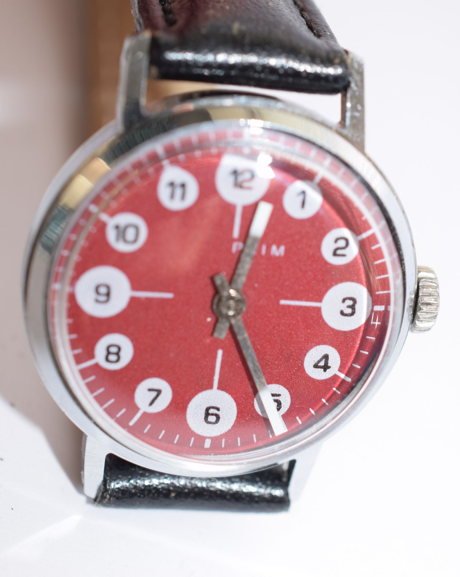Early Czechoslovakian Prim Red Dial Ladies Watch £10 START & NO RESERVE! - Image 2 of 4