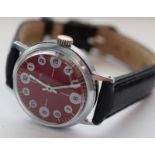 Early Czechoslovakian Prim Red Dial Ladies Watch £10 START & NO RESERVE!