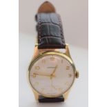 9ct Solid Gold Garrard Gentleman's Manual Wind Watch