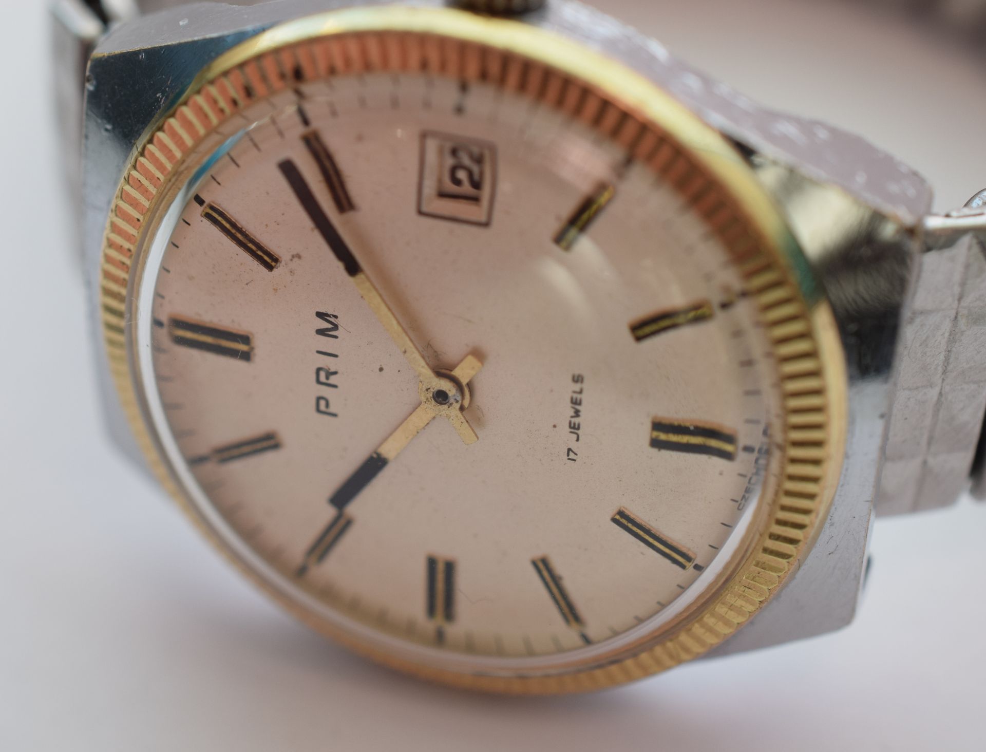 Early Czechoslovakian Prim Watch With Gold Style Bezel £10 START & NO RESERVE! - Image 2 of 4