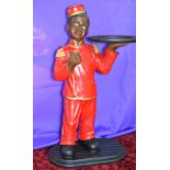 Large Red Suited Blackamoor Figure With Tray c1950/60s