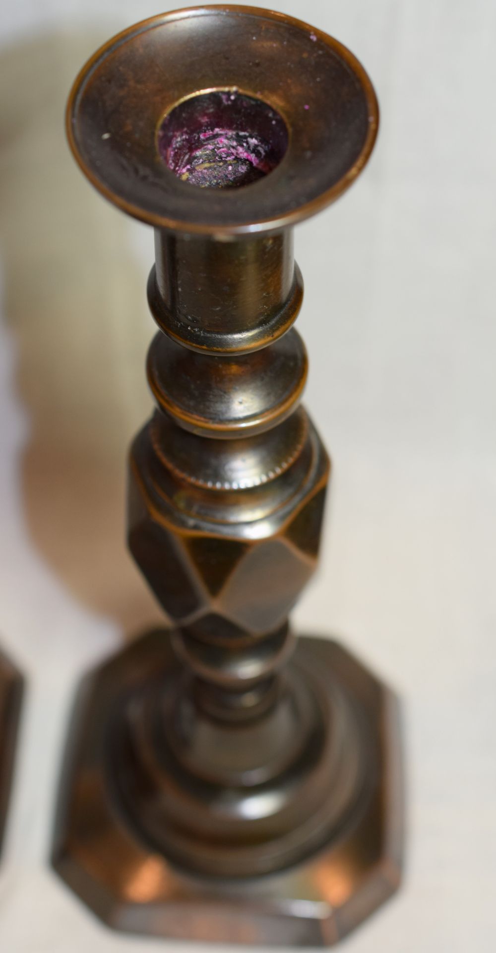 Rare Princess Diamond Bronzed Candlesticks With Rd For 1902 - Image 3 of 9
