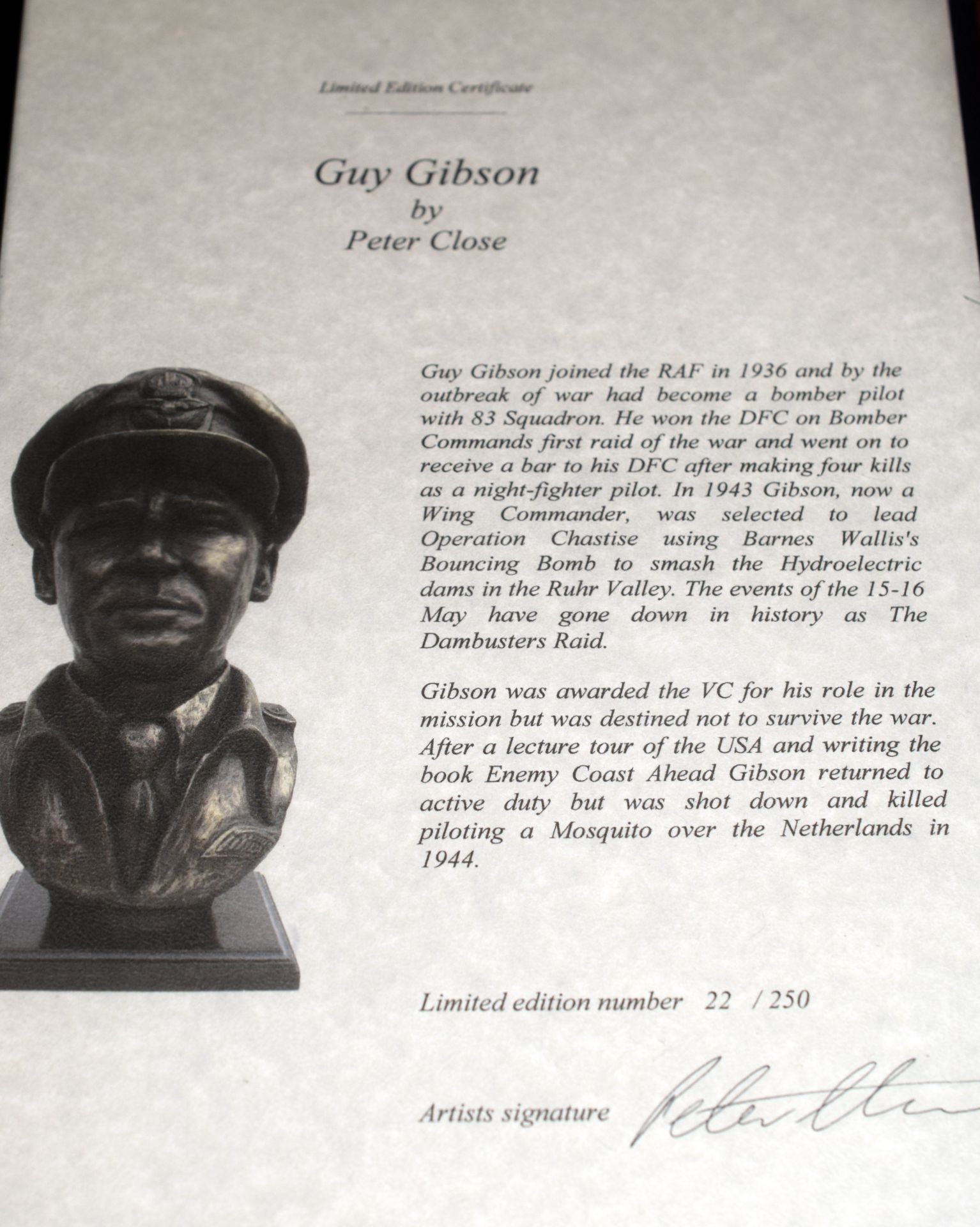 Limited Edition Guy Gibson (Dambusters) - Image 3 of 3