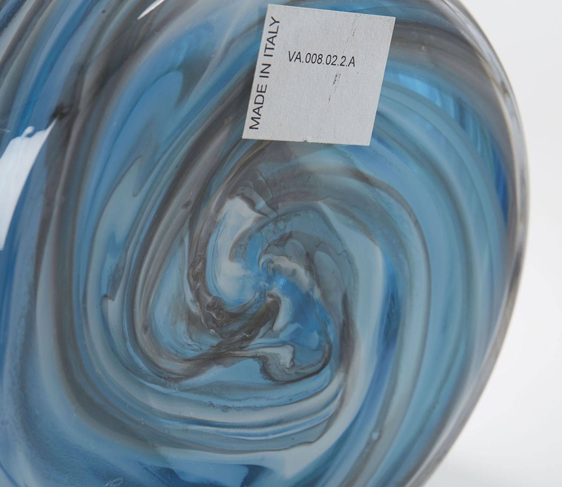 ITALIAN MURANO GINO CENEDESE SIGNED SWIRL DESIGN ART GLASS VASE - Image 6 of 7