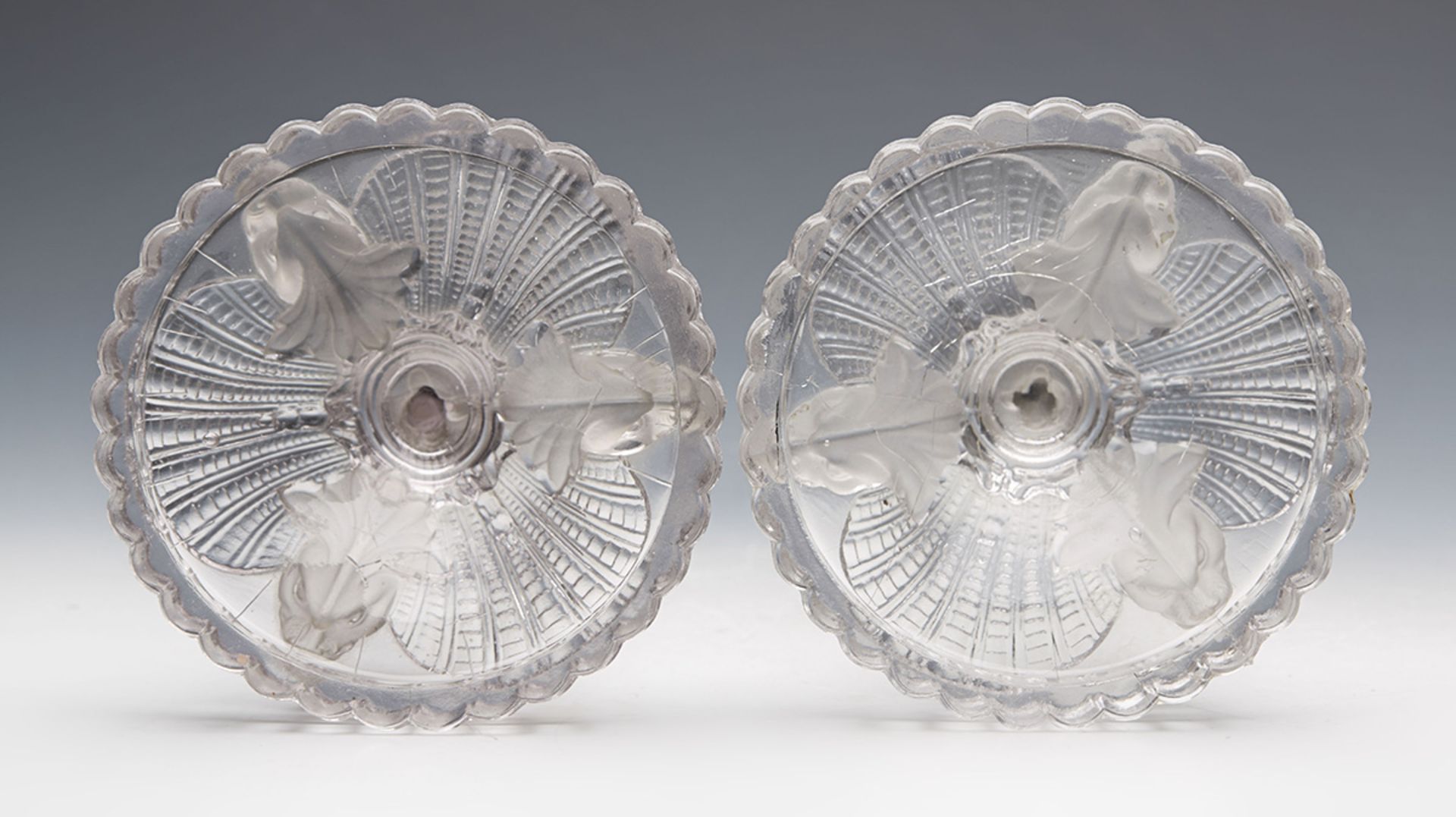 PAIR ANTIQUE GLASS FIGURAL LACE MAKERS LAMPS 19TH C. - Image 7 of 8