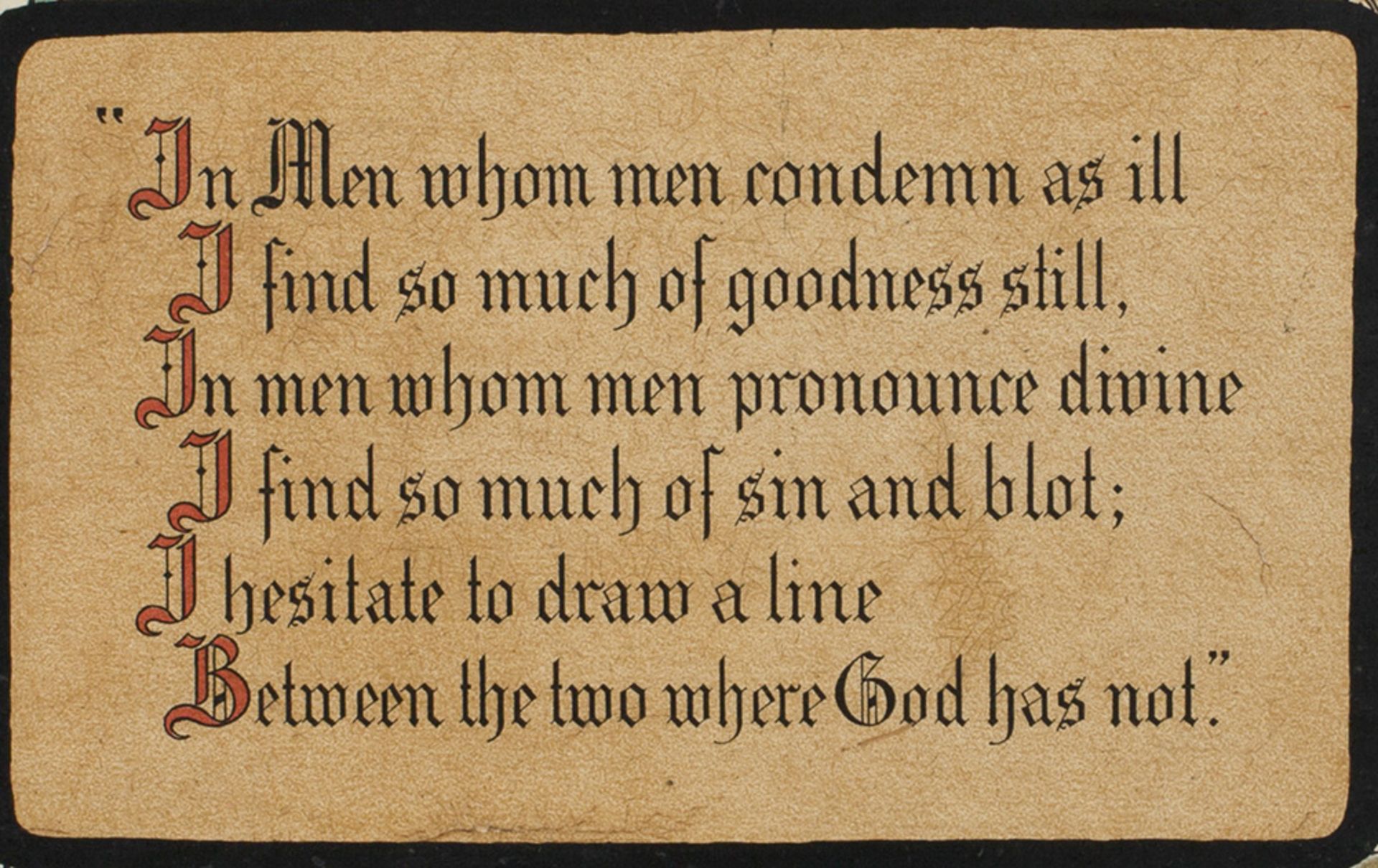Taber & Prang Print On Board With Joaquin Miller Verse 1904 - Image 5 of 7