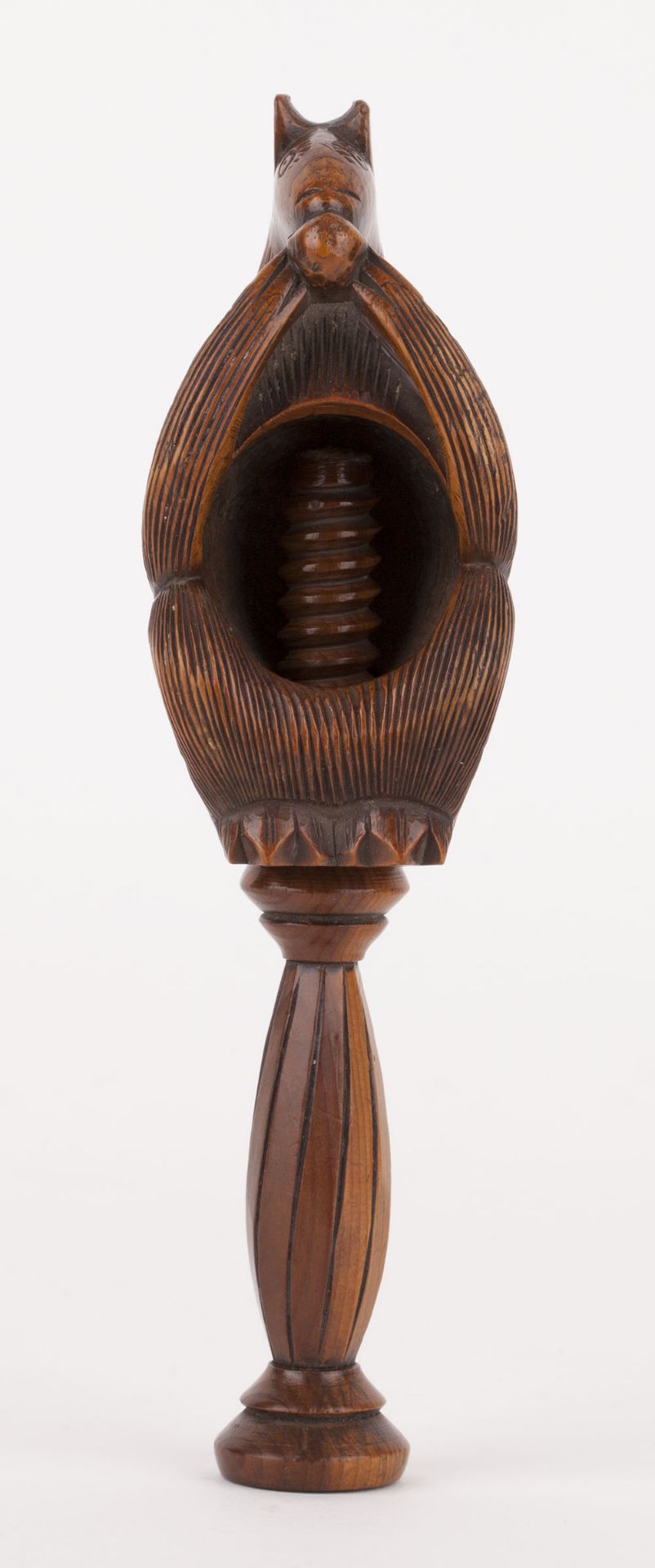 ANTIQUE TREEN WOODEN SQUIRREL NUT CRACKER 19TH C.