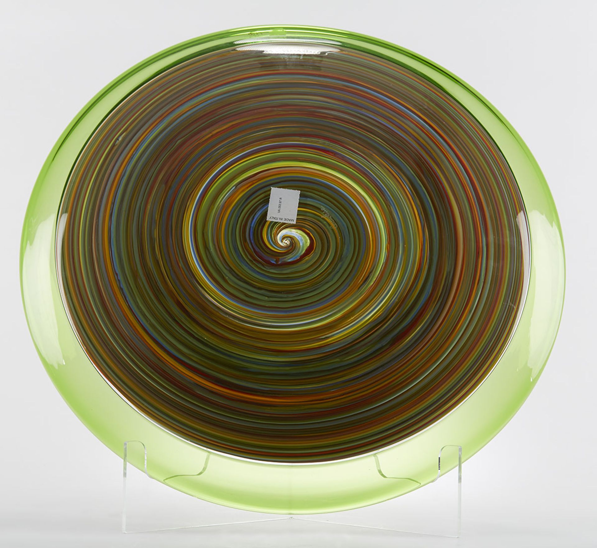 Italian Murano Gino Cenedese Signed Art Glass Charger - Image 10 of 10