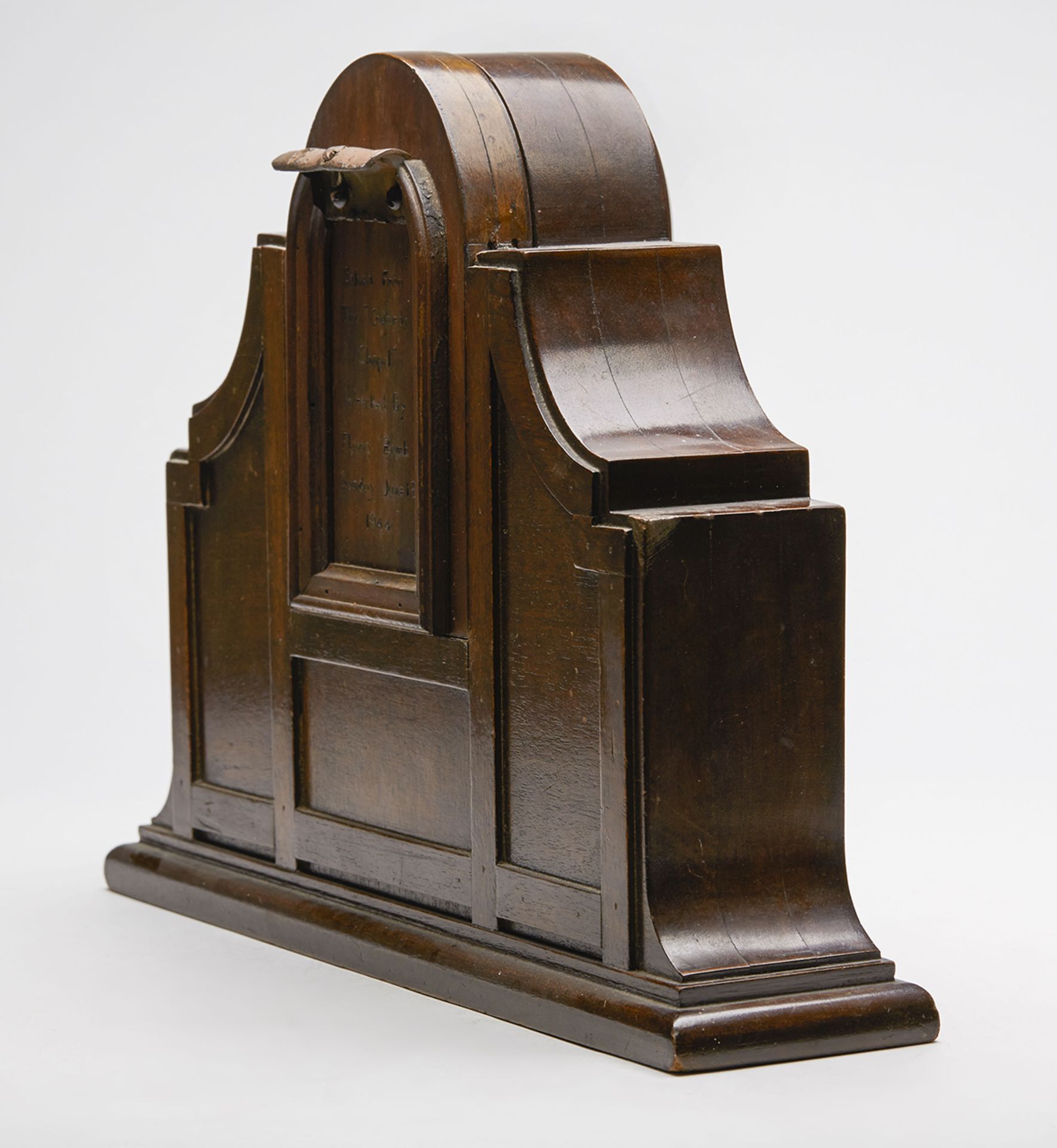 WWII CARVED WOOD AMBULANCE CLOCK C.1943 - Image 9 of 9