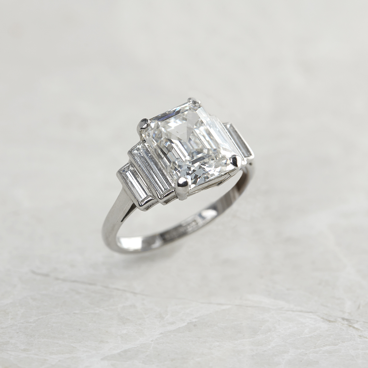 Platinum Emerald Cut 3.54ct Diamond Ring