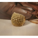 18k Yellow Gold Bombe Ring Size L