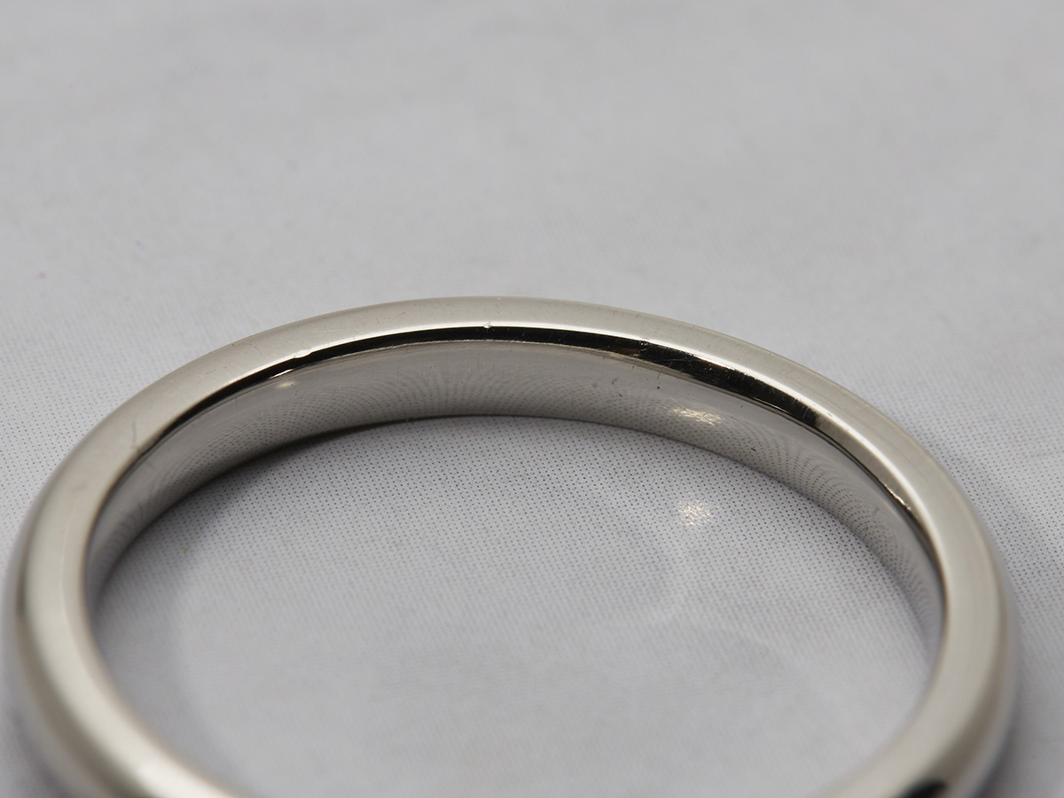 18k White Gold 2.5mm Wedding Band Size P - Image 3 of 3