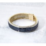 18k Yellow Gold 30.80ct Sapphire & 1.54ct Diamond Bracelet