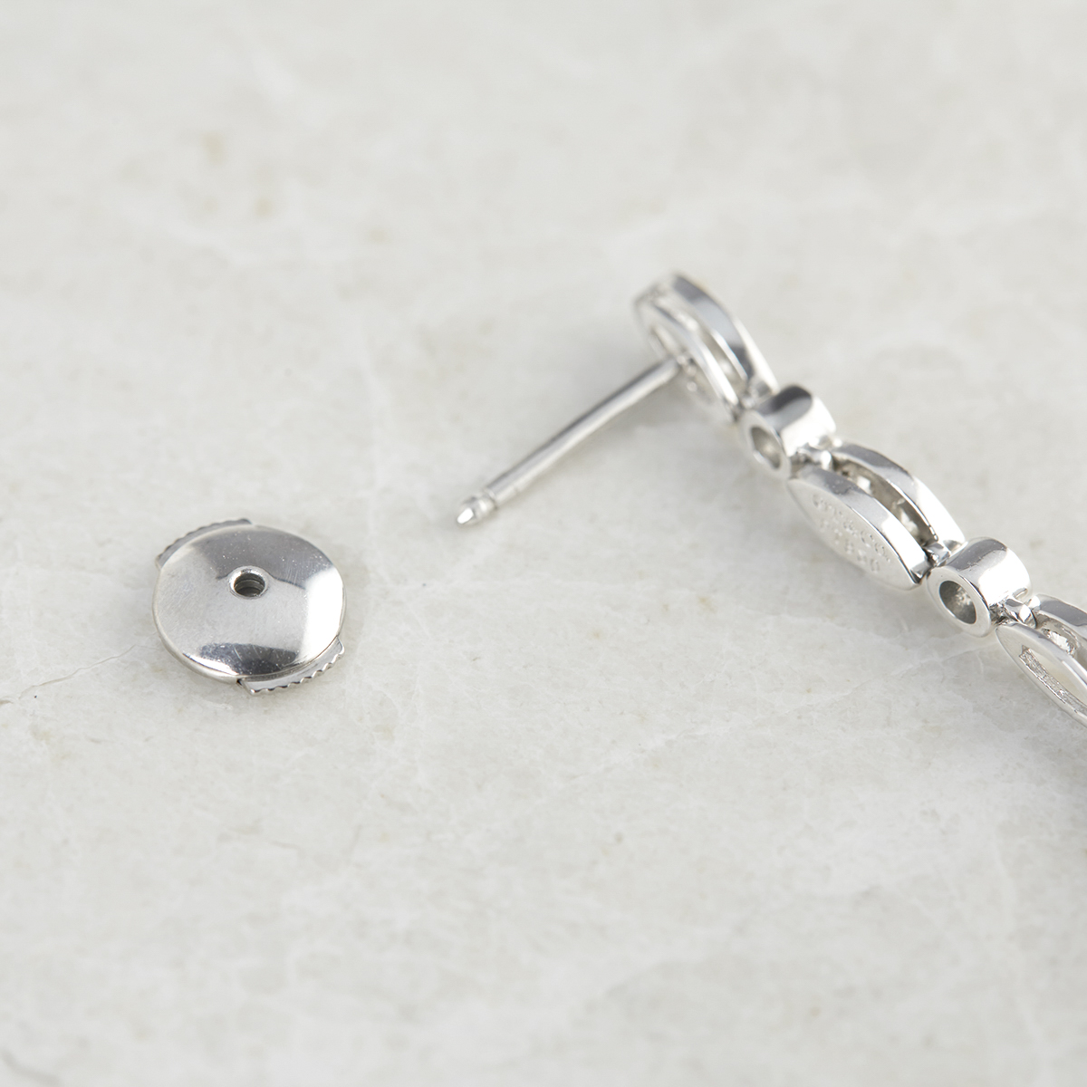 Platinum 1.10ct Diamond Drop Earrings - Image 6 of 7