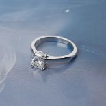 18k White Gold Cushion Cut 1.03ct Diamond Ring