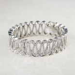 18k White Gold Necklace, Earrings, Bracelet & Ring Richelieu Suite