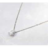 18k White Gold 1.05ct Pear Cut Diamond Necklace