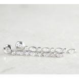 Platinum 1.10ct Diamond Drop Earrings
