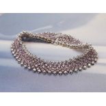 18k White Gold 7.00ct Pink Sapphire & 3.15ct Diamond Bracelet