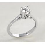 18k White Gold 0.70ct Round Brilliant Cut Diamond Engagement Ring