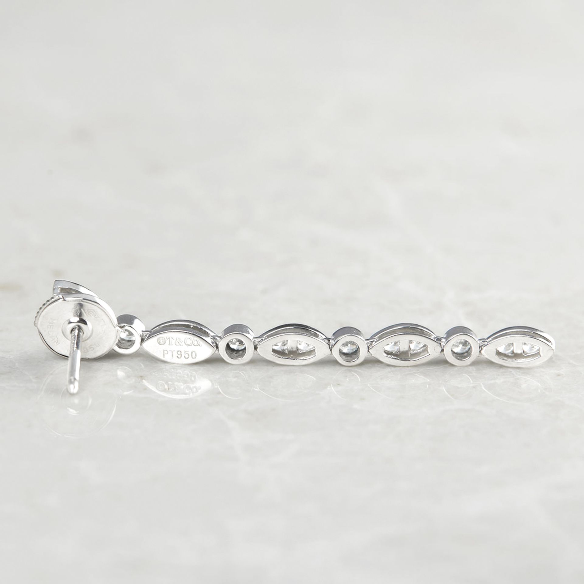 Platinum 1.10ct Diamond Drop Earrings - Image 5 of 7